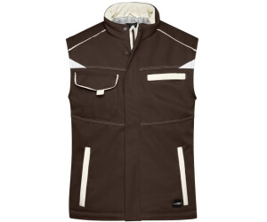 James & Nicholson Funktions-Softshellweste JN854 brown/stone