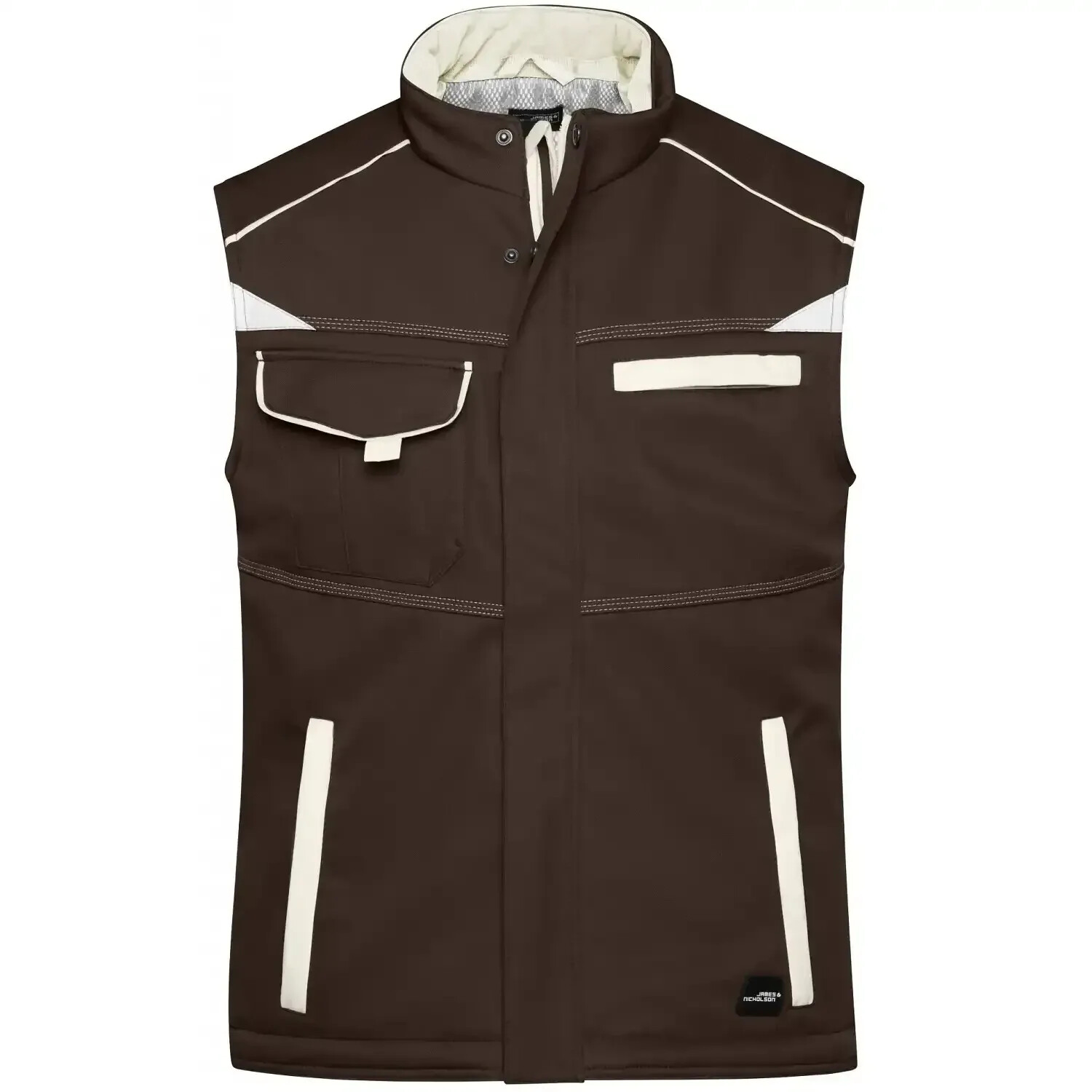James & Nicholson Funktions-Softshellweste JN854 brown/stone