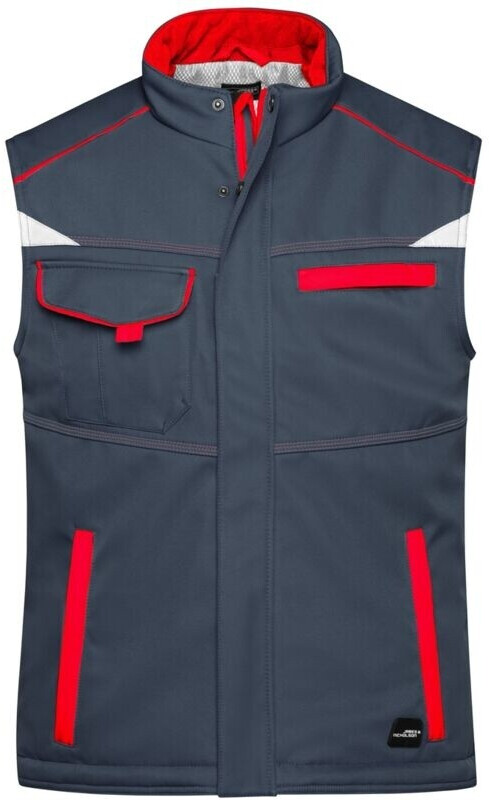 James & Nicholson Funktions-Softshellweste JN854 carbon/red