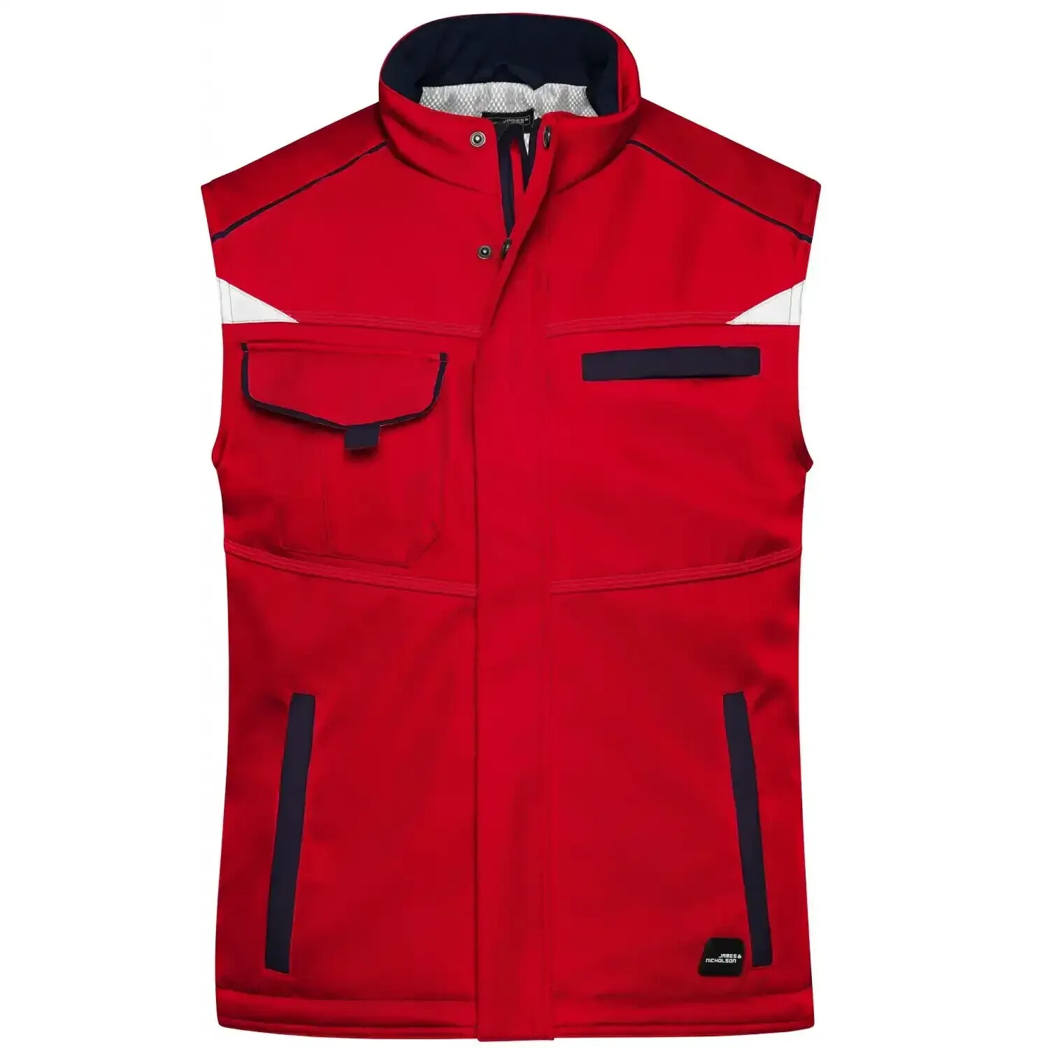 James & Nicholson Funktions-Softshellweste JN854 red/navy