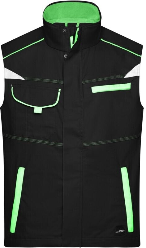 James & Nicholson Funktions-Weste JN850 black/lime-green