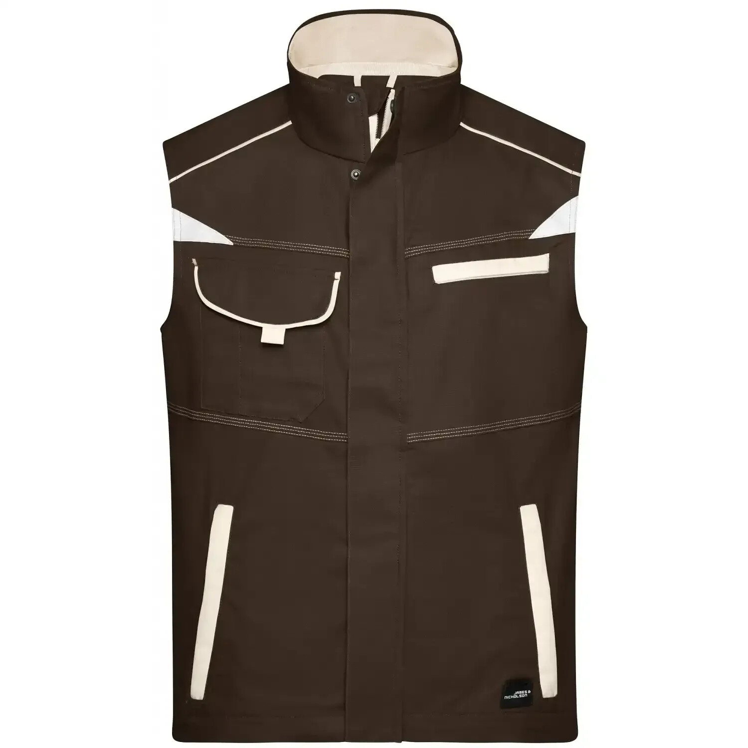 James & Nicholson Funktions-Weste JN850 brown/stone
