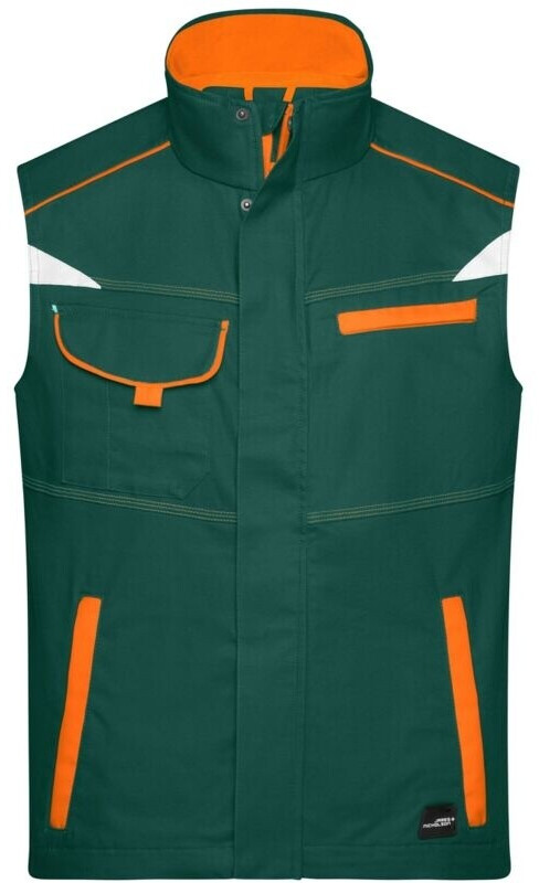 James & Nicholson Funktions-Weste JN850 dark-green/orange