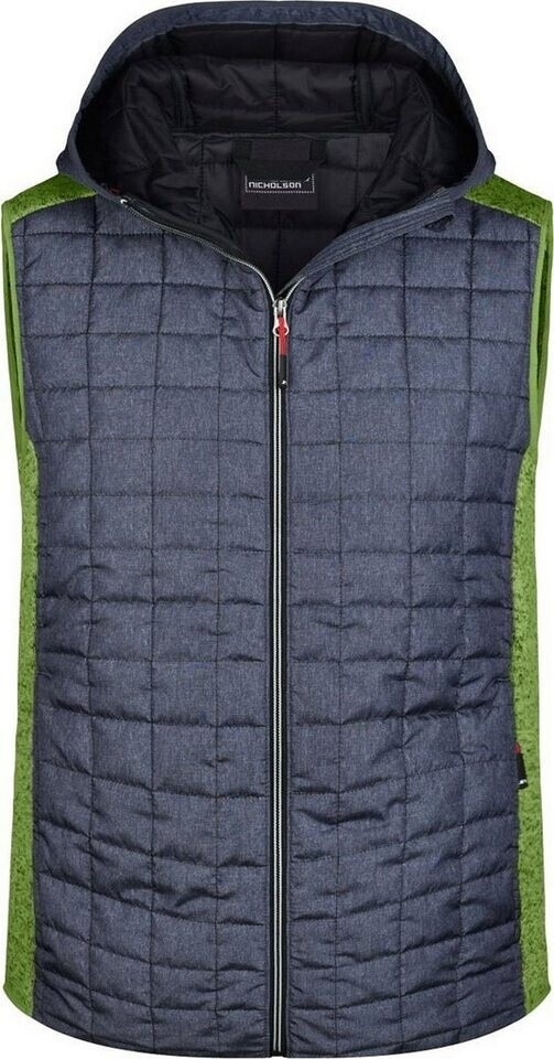 James & Nicholson Kapuzenweste JN768 kiwi-melange/anthracite-melang