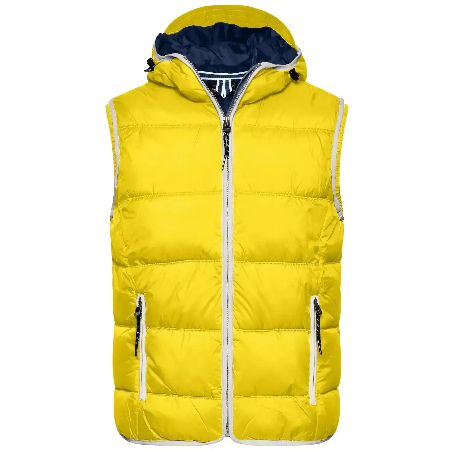 James & Nicholson Maritime Weste JN1076 sun-yellow/white