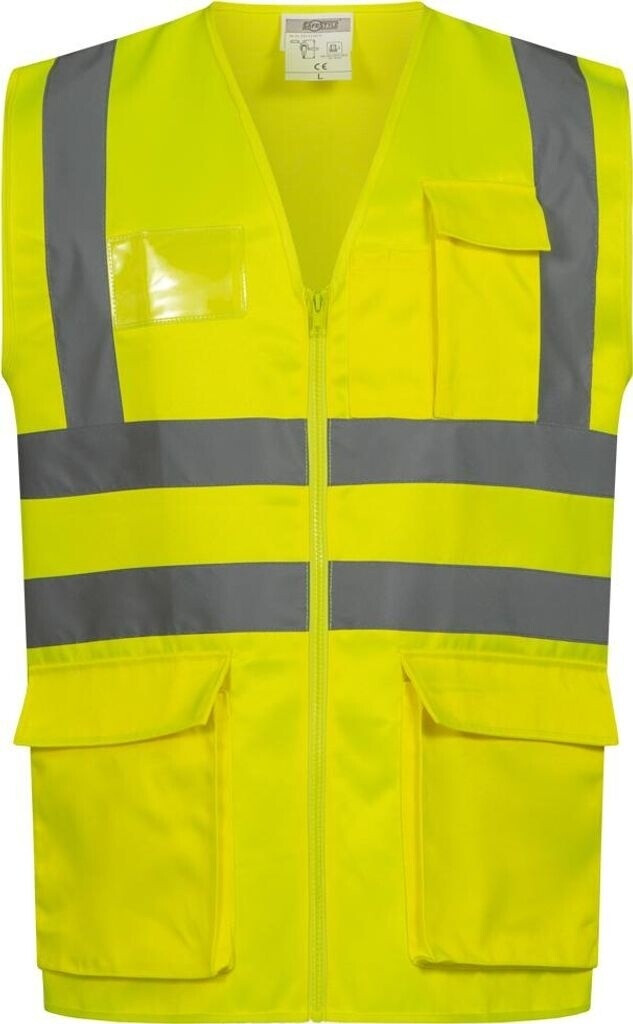Basics Mischgewebe-Warnweste BASIC Kl. 2it Taschen gelb