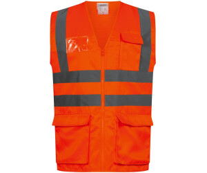 Basics Mischgewebe-Warnweste BASIC Kl. 2it Taschen Orange