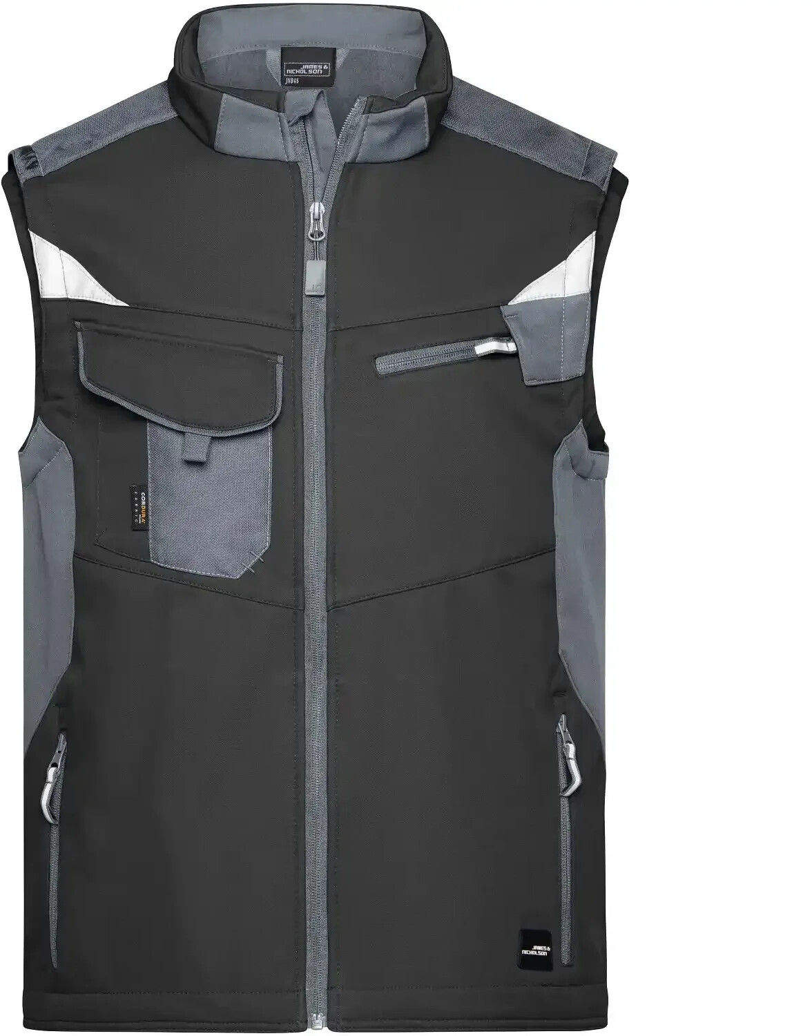 James & Nicholson Softshellweste JN845 black/carbon
