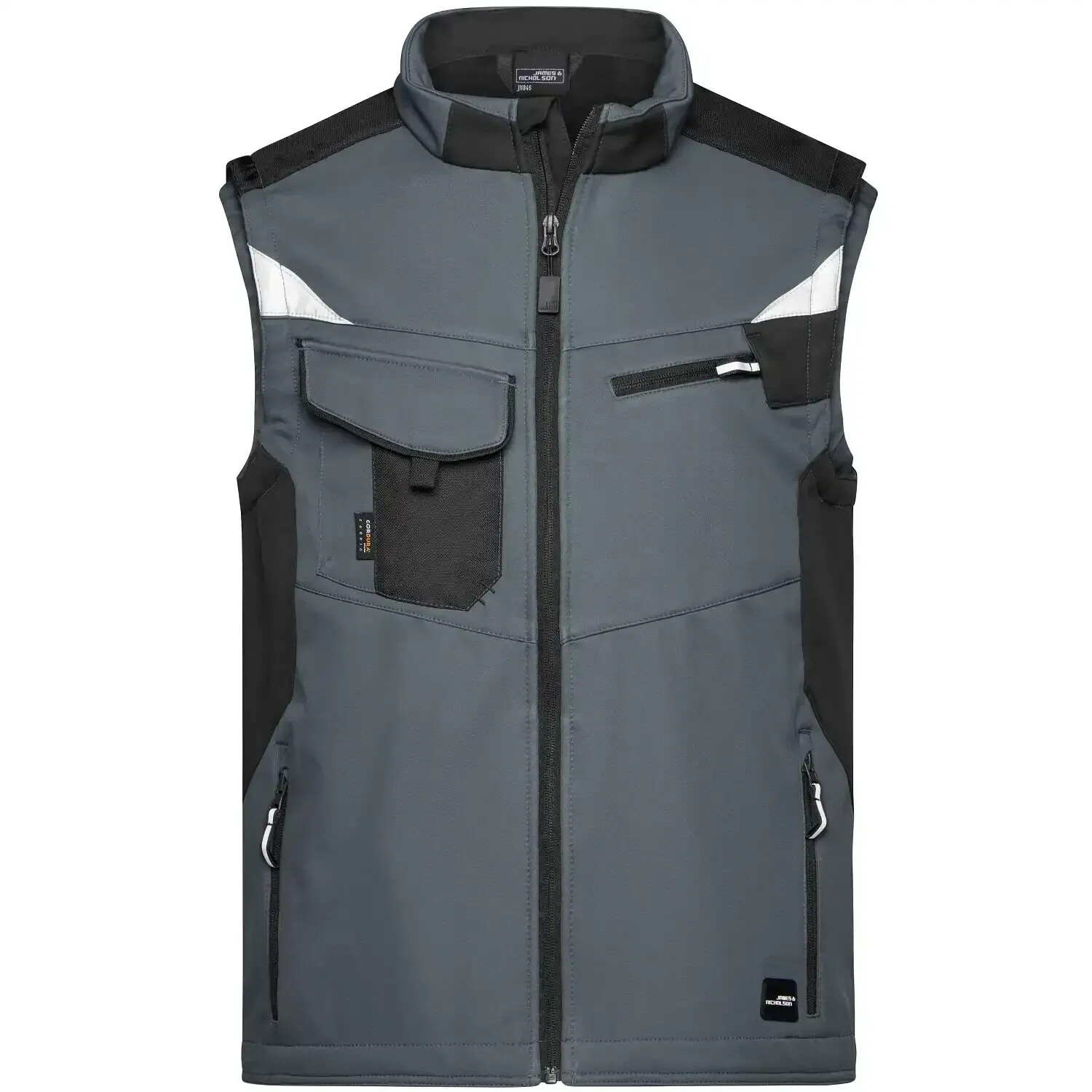 James & Nicholson Softshellweste JN845 carbon/black