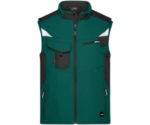 James & Nicholson Softshellweste JN845 grün/schwarz