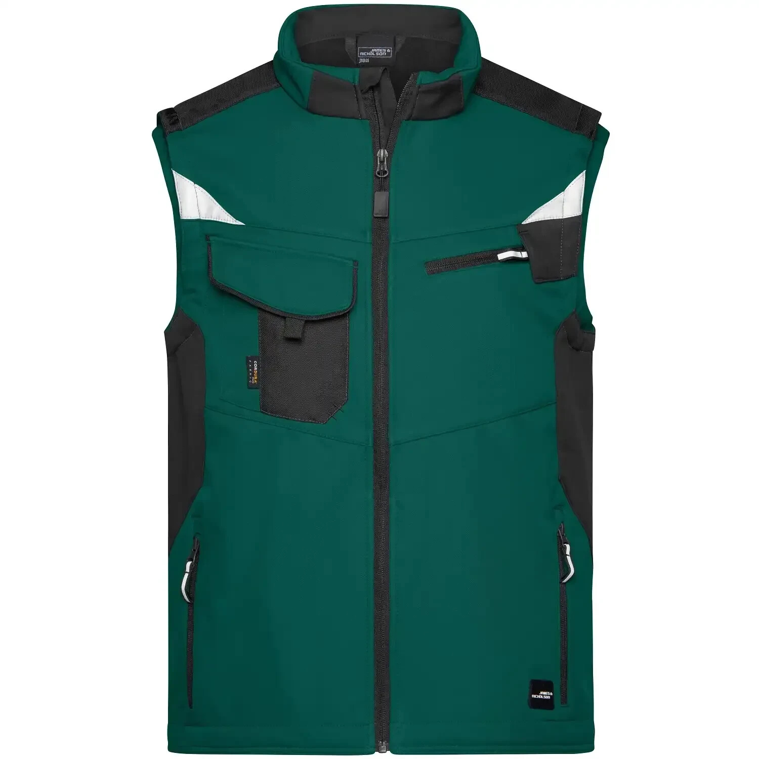 James & Nicholson Softshellweste JN845 grün/schwarz