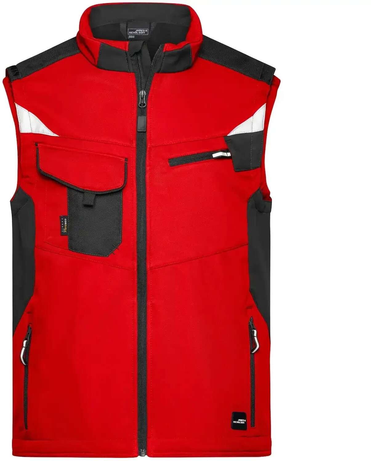 James & Nicholson Softshellweste JN845 rot/schwarz