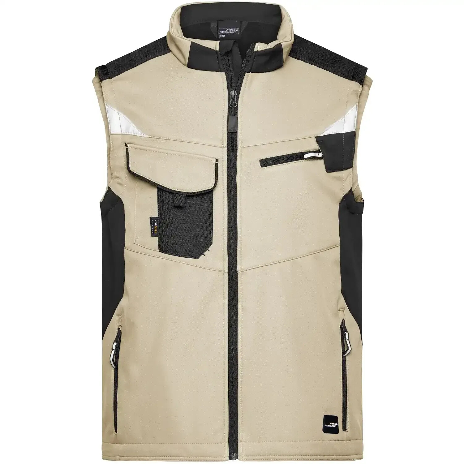 James & Nicholson Softshellweste JN845 stone/black