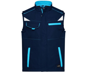 James & Nicholson Softshellweste JN852 navy/turquoise