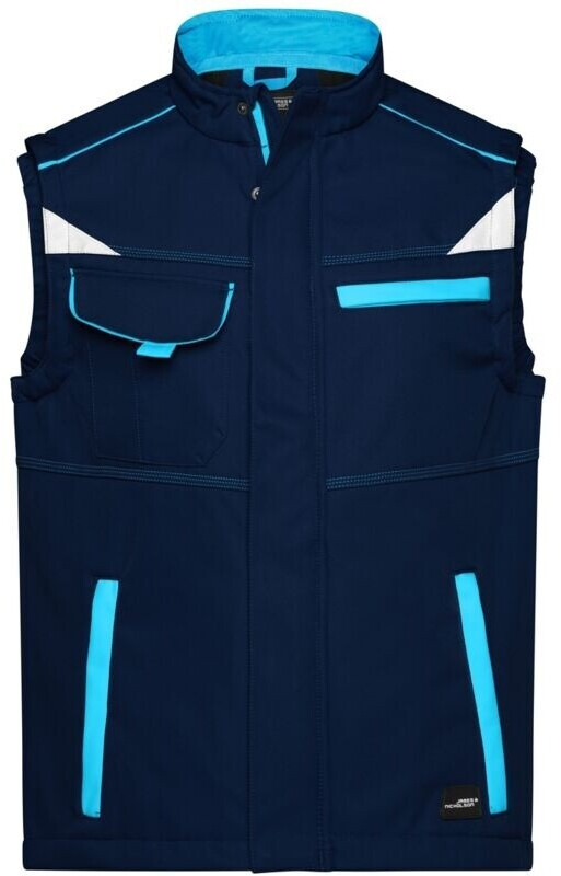 James & Nicholson Softshellweste JN852 navy/turquoise