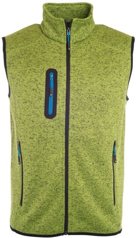 James & Nicholson Strickfleece Weste JN774 kiwi-melange/royal