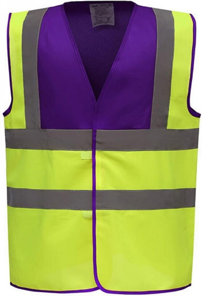 Yoko Warnschutz-Weste High-Vis 2-Bands YK100 gelb/lila