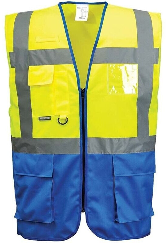 Portwest Warnweste Executive WARSCHAU Kl. 1 gelb/royal