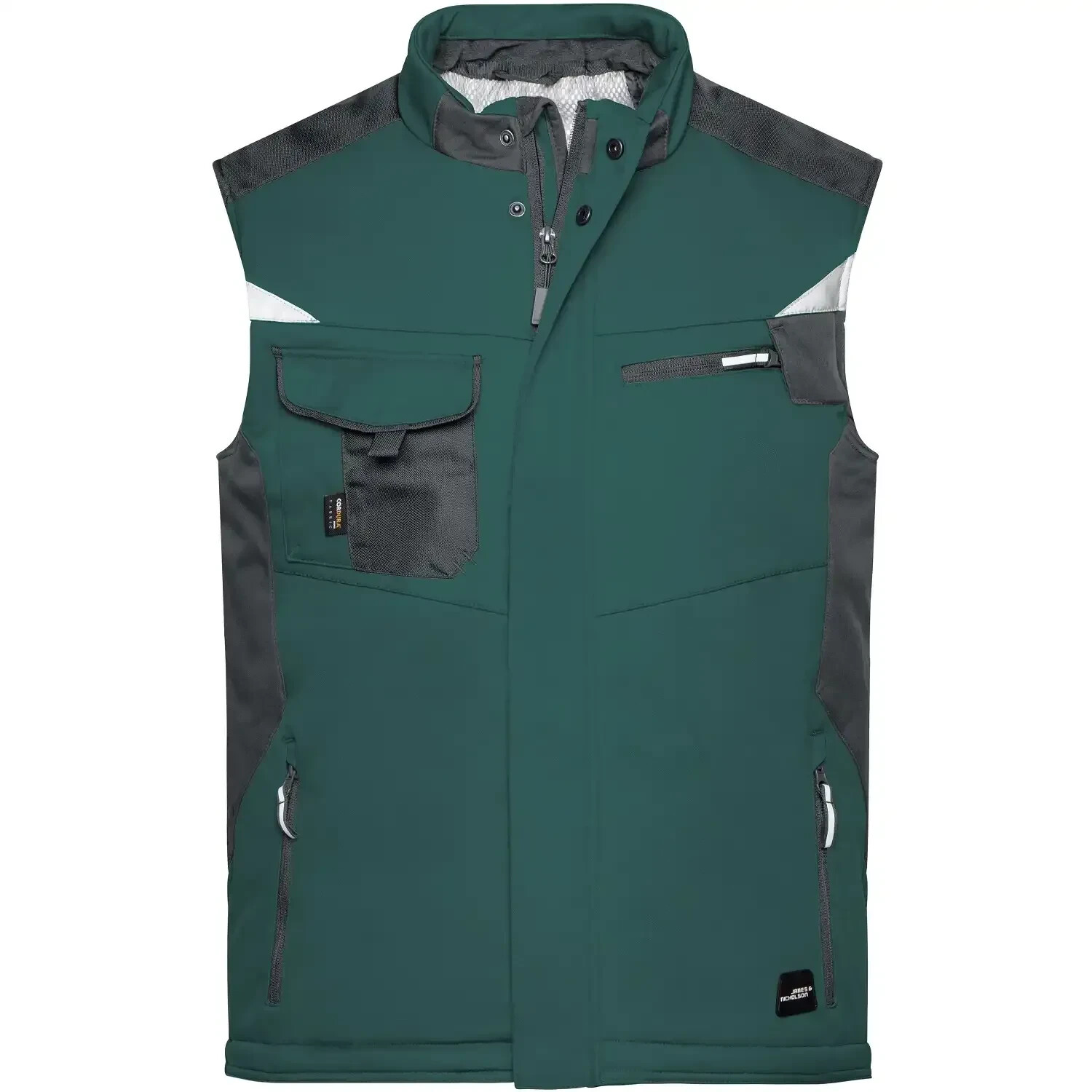James & Nicholson Winter Softshellweste JN825 grün/schwarz