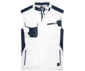 James & Nicholson Winter Softshellweste JN825 white/carbon