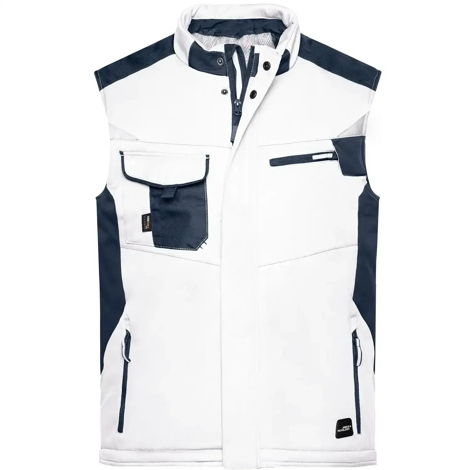 James & Nicholson Winter Softshellweste JN825 white/carbon