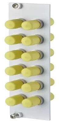 Metz Connect OpDAT REGpro 12xST SM/MM Keramik grau Frontplatte 3HE/7TE (15024A0112-E)