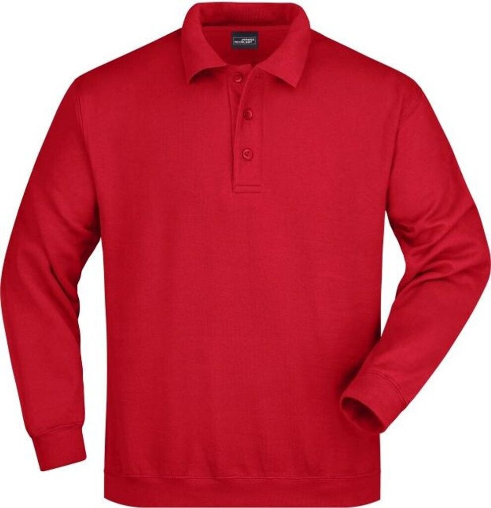 James & Nicholson Poloweatshirt Heavy JN041 red