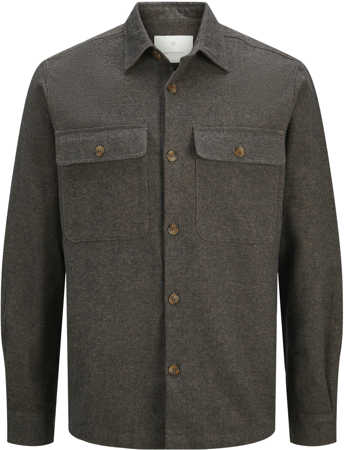Jack & Jones Jprraymond Melange Solid Ls Overshirt Sn (12263645) slate black