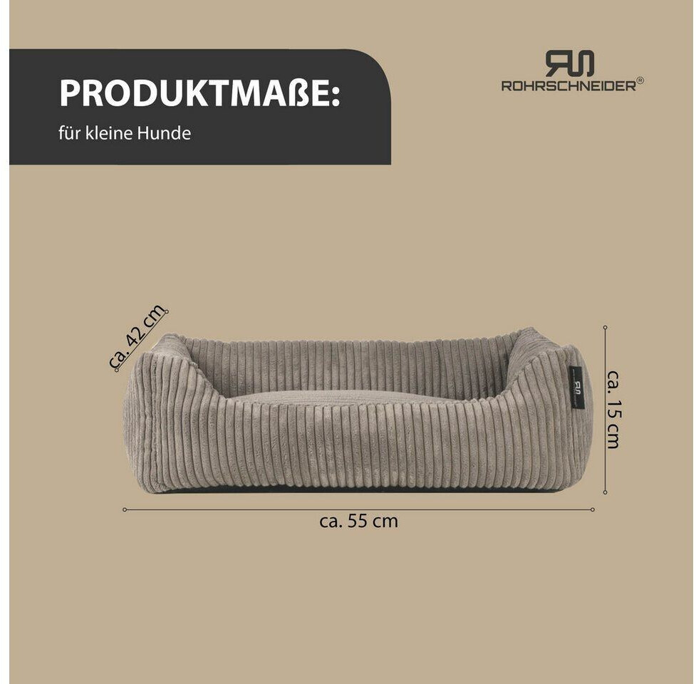 Rohrschneider Canapé pour chien 55x42cm taupe Rohrschneider Canapé pour chien 55x42cm taupe