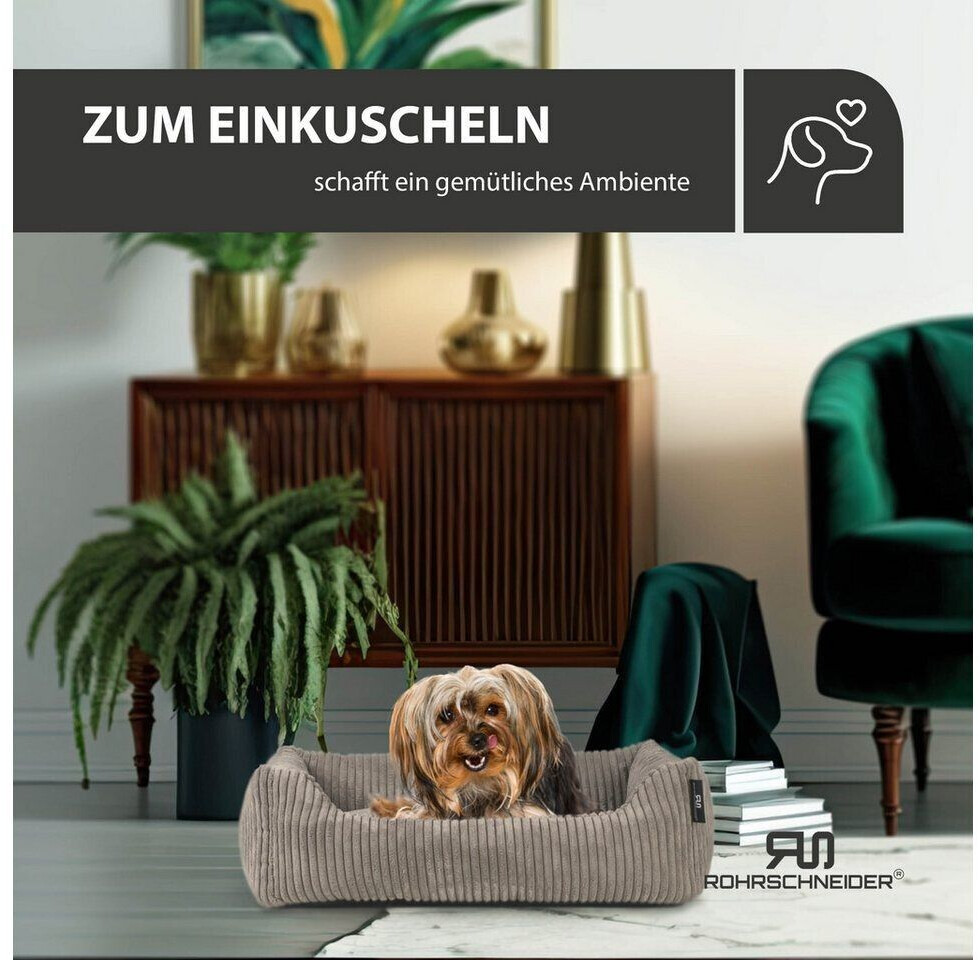 Rohrschneider Canapé pour chien 55x42cm taupe Rohrschneider Canapé pour chien 55x42cm taupe