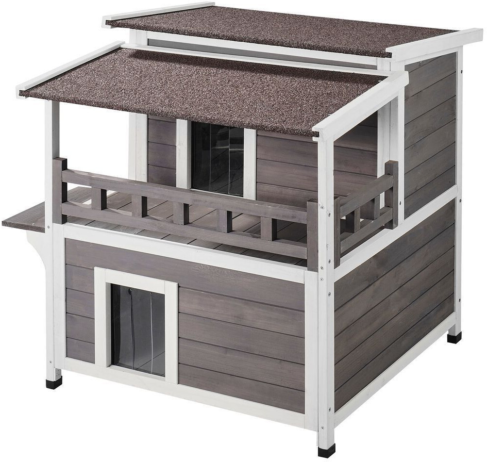 VEVOR Outdoor cat house 2-storey 75x75x82cm