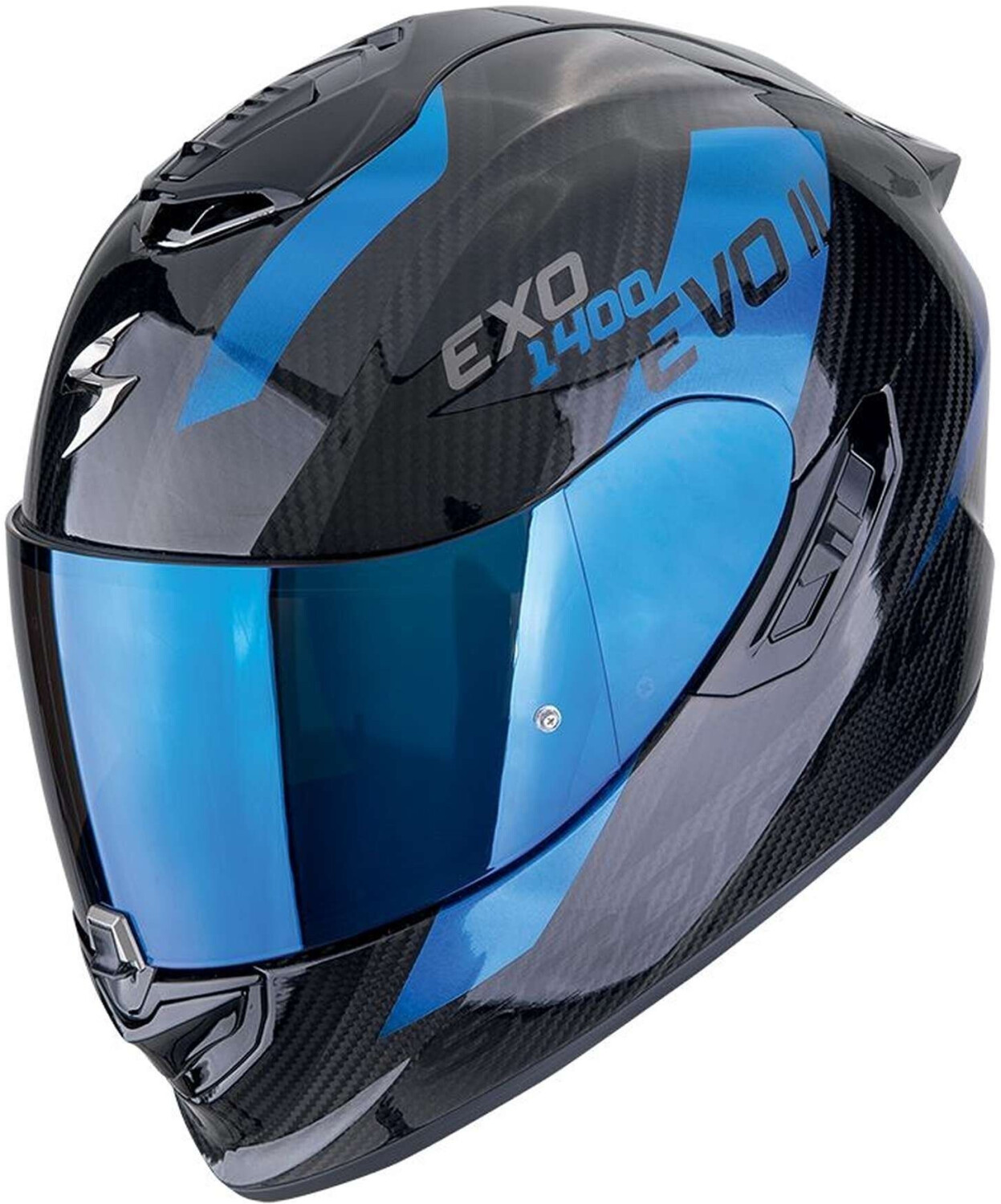 Scorpion Exo-1400 Evo II Carbon Air Platted noir/bleu