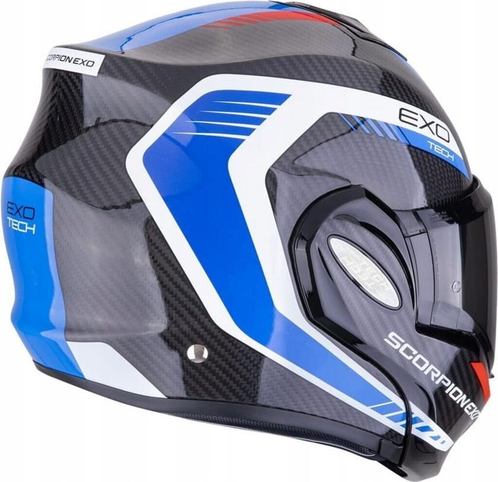 Casque Scorpion EXO-TECH Evo Carbon - Modulable 180°, Coque Carbone, Léger, Pour Moto, Sécurité Et Confort Optimaux