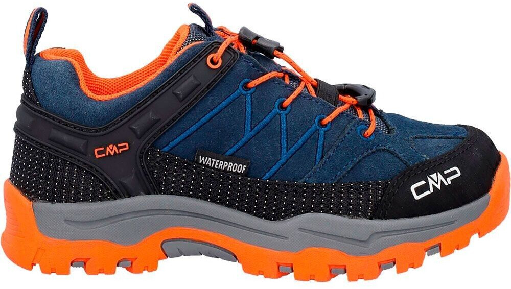 CMP Rigel Low WP Hiking Shoes Kids black blue-arancio