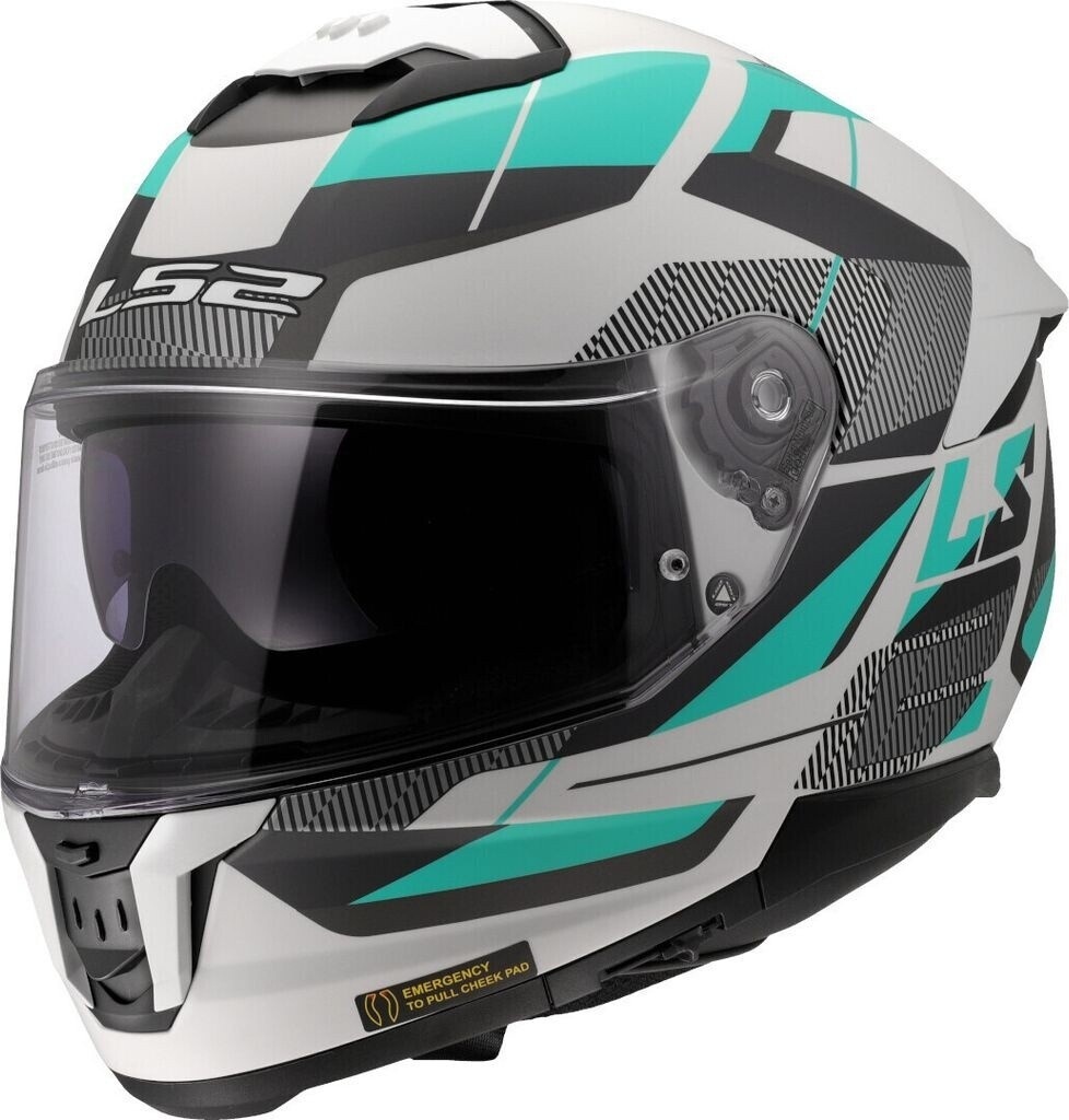 LS2 FF808 Stream II Road turquoise/gris/blanc