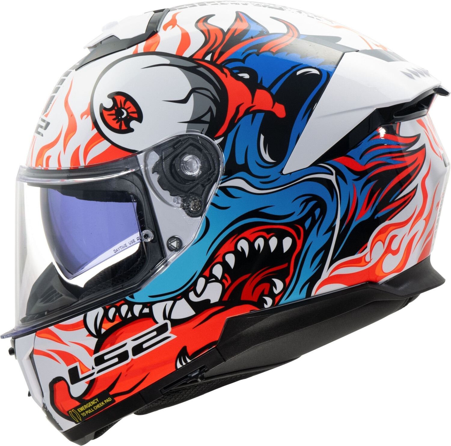 LS2 FF808 Stream II Inferno blanc/bleu/rouge