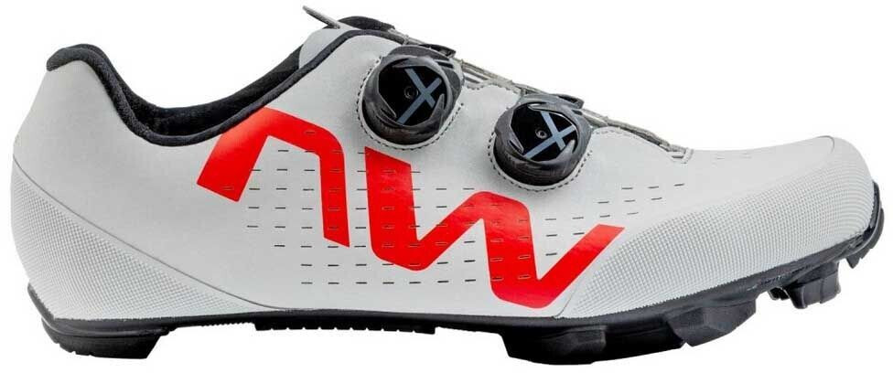 Northwave Rebel 3 cycling shoes grey LightGrey RedFluo