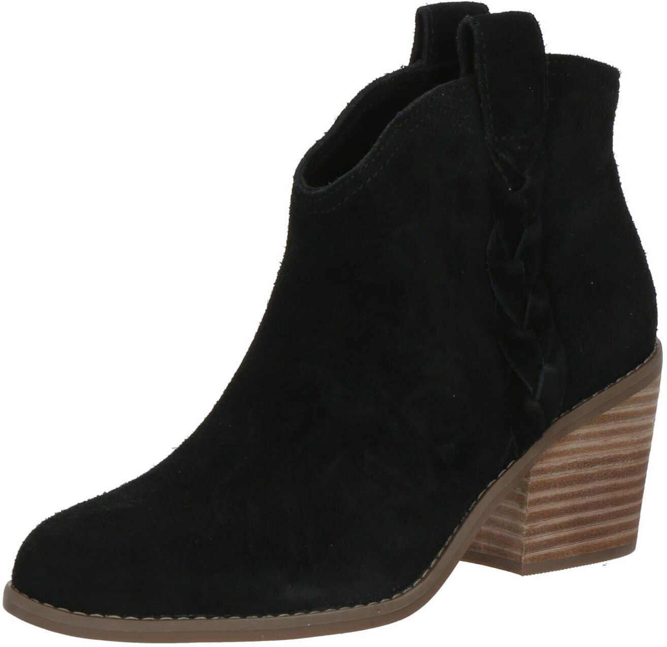 TOMS Shoes Constance Bootie black suede weave