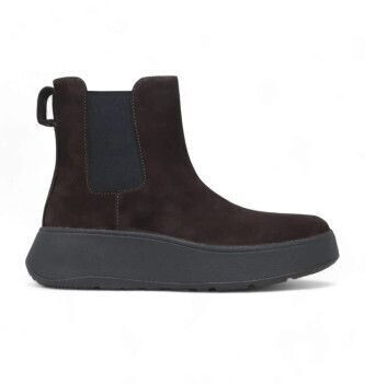 Fitflop F-Mode Suede Flatform chocolate brown