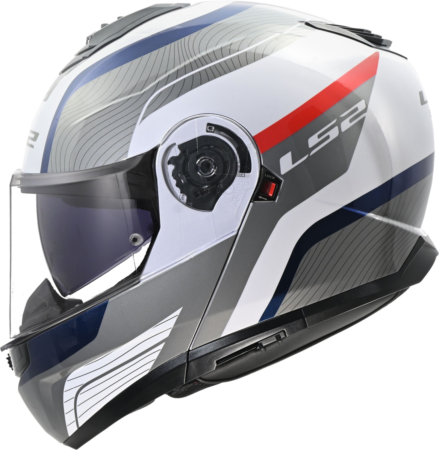 Casco Ls2 Casco Modular LS2 STROBE II CODE Matt Black Grey (3XL