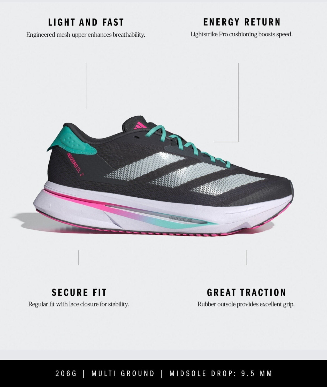 Adidas Adizero SL2 Laufschuhe carbon crystal jade flash aqua IH8197 ab  96,95 € | Preisvergleich bei idealo.de