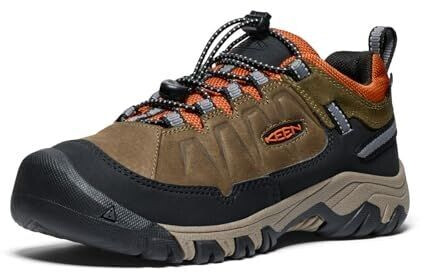 Keen Targhee Low waterproof hiking shoes dark olive gold flame