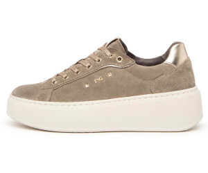 Nero Giardini Two Tone Low Profile Trainer with Memory Foam Sole White/Beige