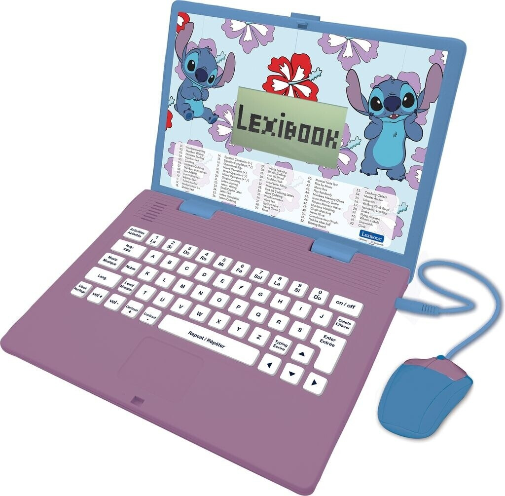 Lexibook Ordinateur éducatif bilingue français/anglais Stitch
