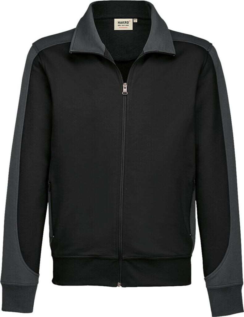 Hakro Sweatjacke Contrast Performance 477 schwarz
