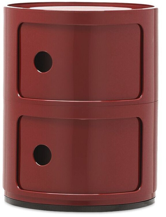 Kartell Componibili 2 containers burgundy/glossy 40x32cm