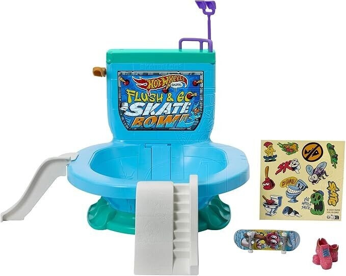 Hot Wheels Flush & Go Skate Bowl