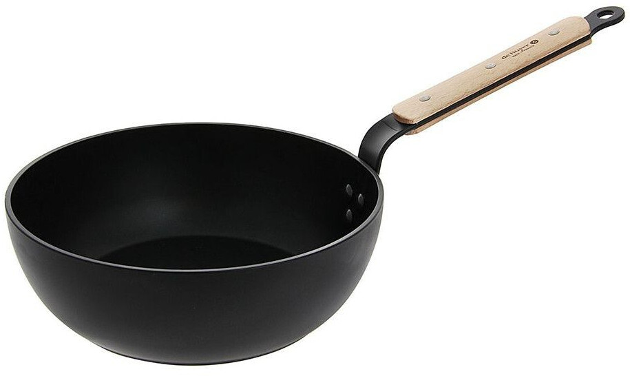 De Buyer Sauteuse antiadhésif aluminium Choc B Bois bombée 24 cm
