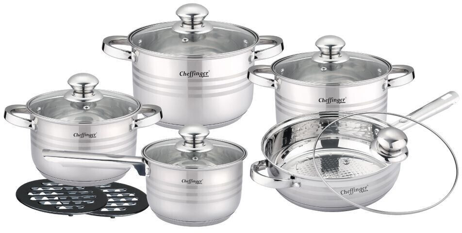 Cheffinger Ensemble cuisine antiadhésif 14 pièces