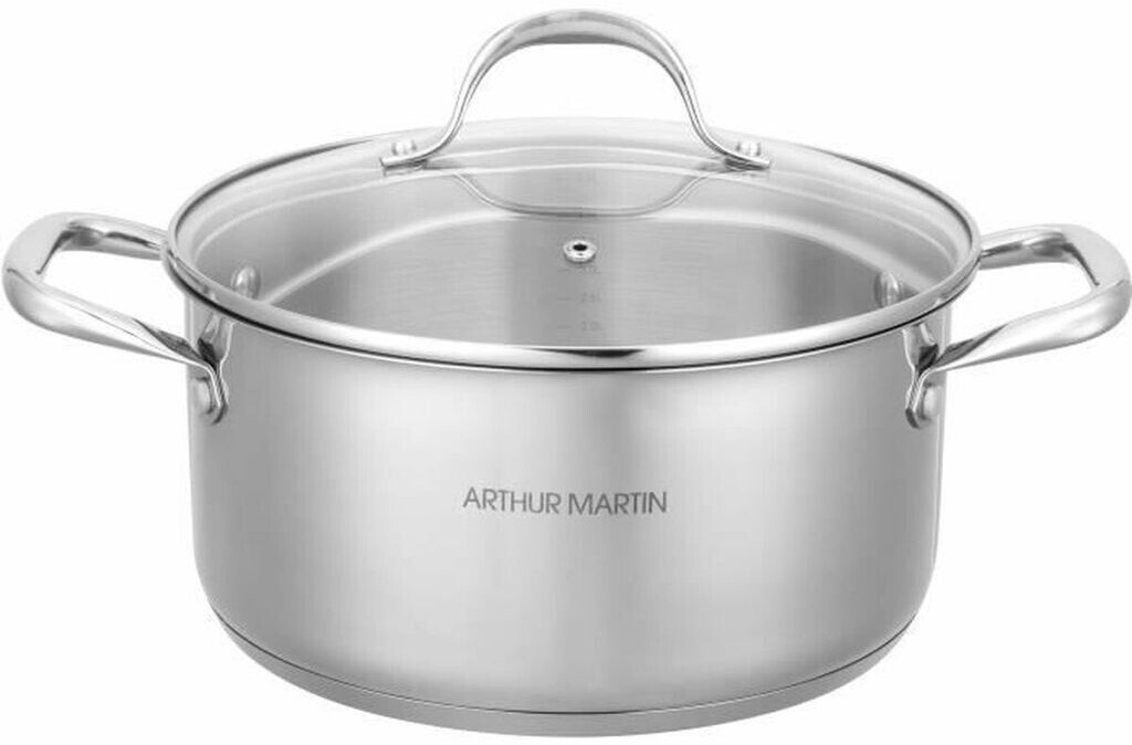 Arthur Martin Marmite inox 28 cm avec couvercle